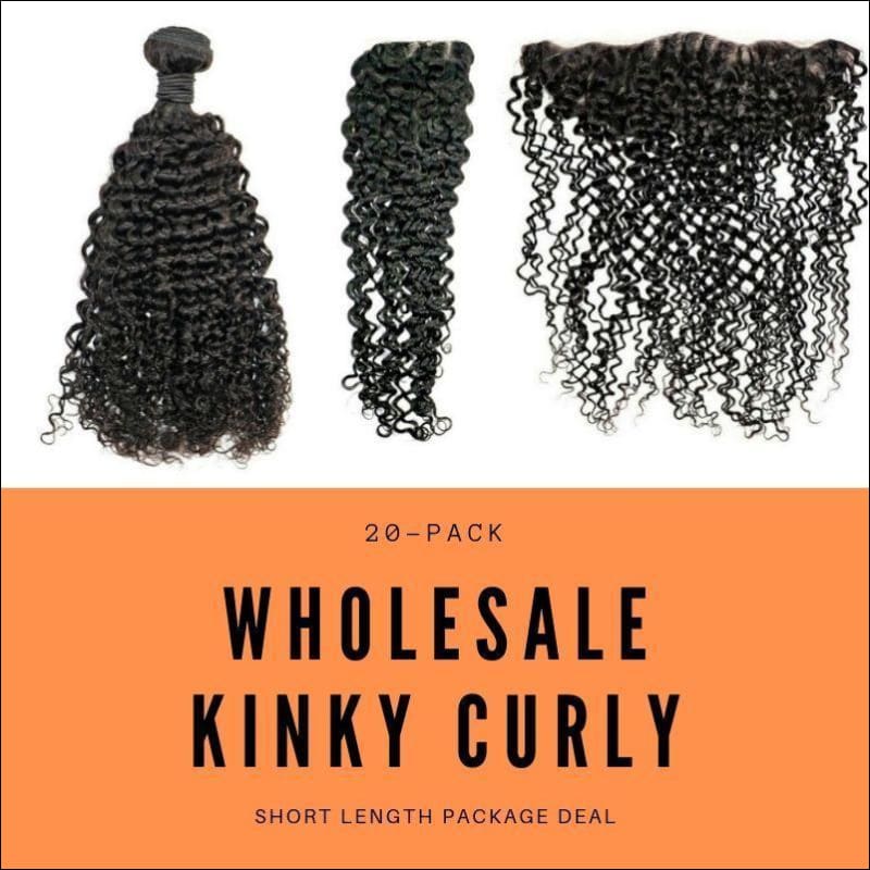 Brazilian Kinky Curly Short Length Package Deal